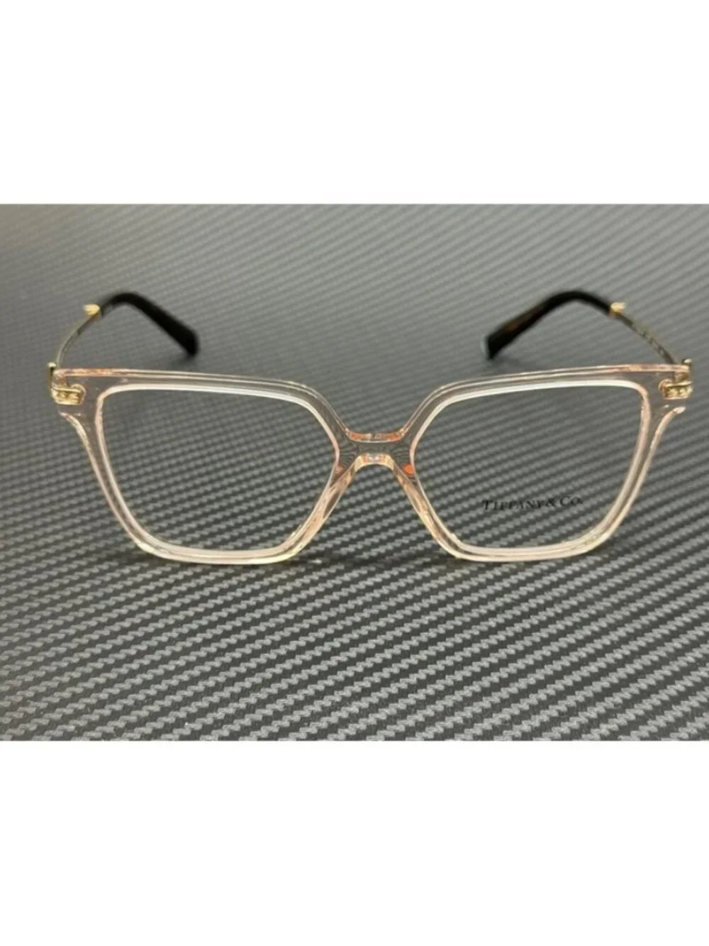 New Tiffany & Co. Women Crystal Nude Pink Eyeglasses 54-15-140